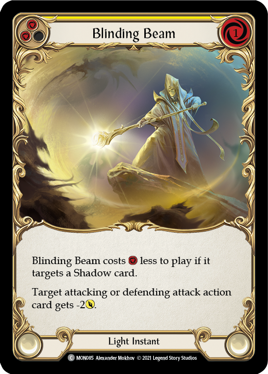 Blinding Beam (Yellow) [MON085-RF] (Monarch)  1st Edition Rainbow Foil | Boutique FDB TCG