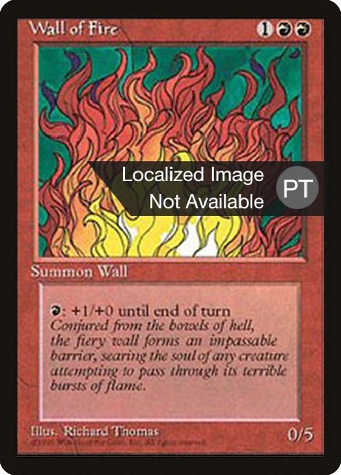 Wall of Fire [Fourth Edition (Foreign Black Border)] | Boutique FDB TCG