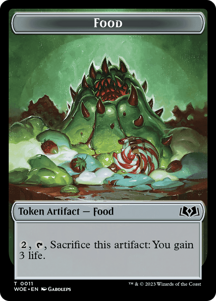 Mouse // Food (0011) Double-Sided Token [Wilds of Eldraine Tokens] | Boutique FDB TCG