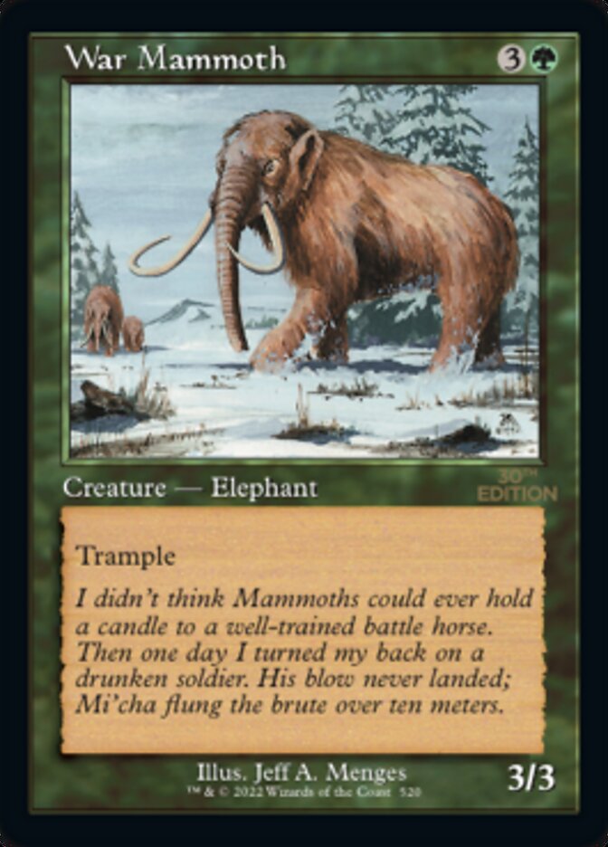 War Mammoth (Retro) [30th Anniversary Edition] | Boutique FDB TCG