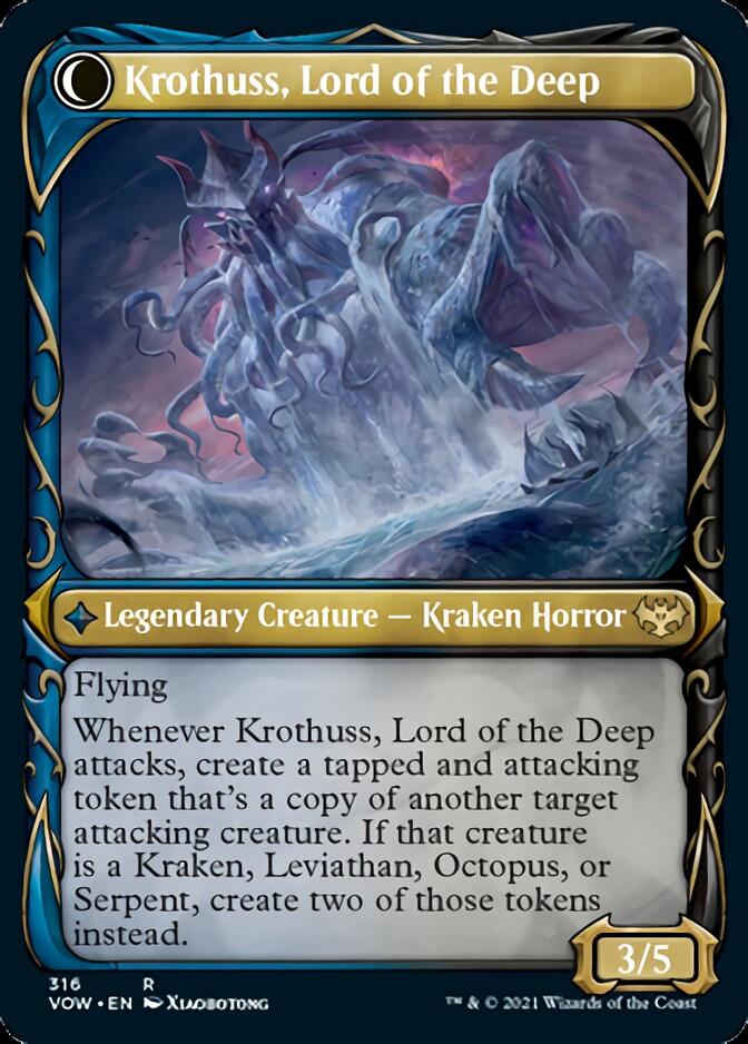 Runo Stromkirk // Krothuss, Lord of the Deep (Showcase Fang Frame) [Innistrad: Crimson Vow] | Boutique FDB TCG