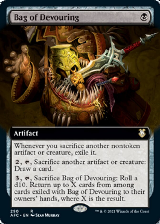 Bag of Devouring (Extended Art) [Dungeons & Dragons: Adventures in the Forgotten Realms Commander] | Boutique FDB TCG