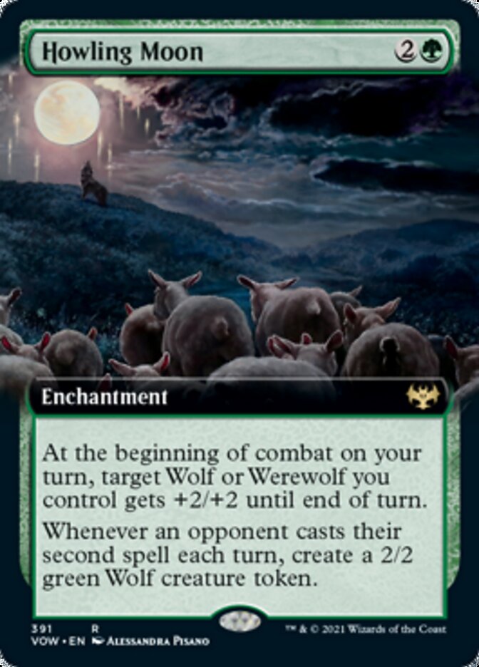 Howling Moon (Extended Art) [Innistrad: Crimson Vow] | Boutique FDB TCG