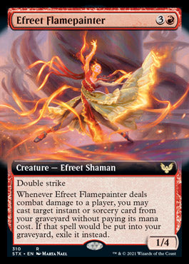 Efreet Flamepainter (Extended Art) [Strixhaven: School of Mages] | Boutique FDB TCG