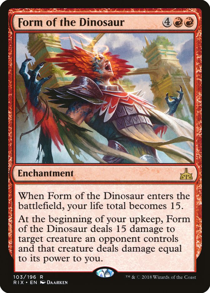 Form of the Dinosaur [Rivals of Ixalan] | Boutique FDB TCG