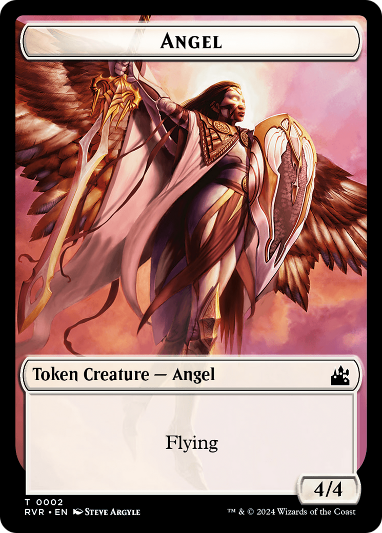 Saproling // Angel (0002) Double-Sided Token [Ravnica Remastered Tokens] | Boutique FDB TCG