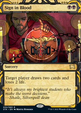 Sign in Blood (Foil Etched) [Strixhaven: School of Mages Mystical Archive] | Boutique FDB TCG