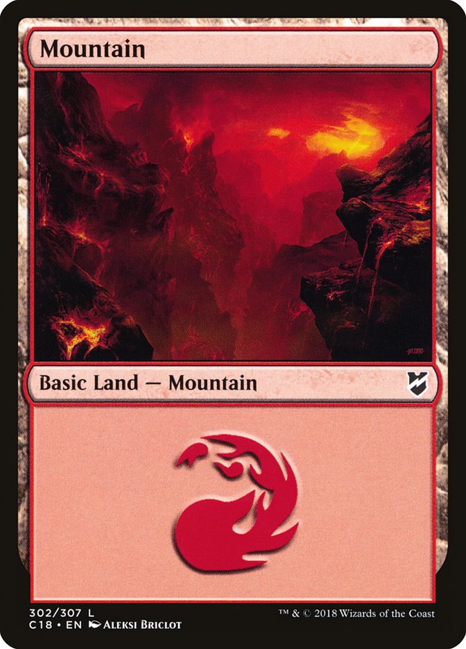 Mountain (302) [Commander 2018] | Boutique FDB TCG