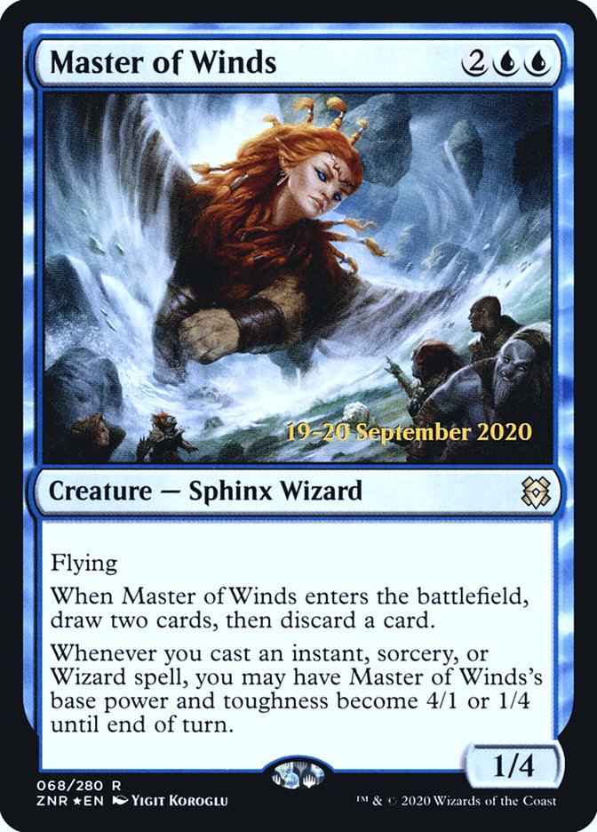 Master of Winds [Zendikar Rising Prerelease Promos] | Boutique FDB TCG