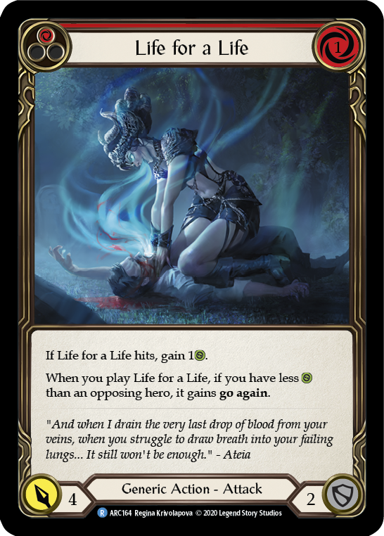 Life for a Life (Red) [U-ARC164] (Arcane Rising Unlimited)  Unlimited Normal | Boutique FDB TCG