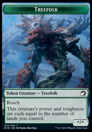 Treefolk Token [Innistrad: Midnight Hunt Tokens] | Boutique FDB TCG