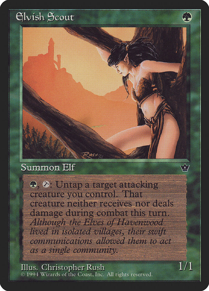 Elvish Scout (Christopher Rush) [Fallen Empires] | Boutique FDB TCG