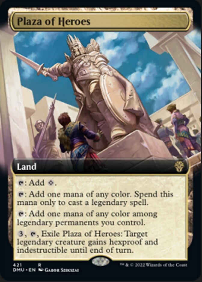 Plaza of Heroes (Extended Art) [Dominaria United] | Boutique FDB TCG