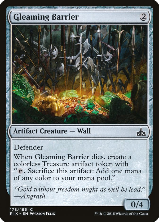 Gleaming Barrier [Rivals of Ixalan] | Boutique FDB TCG