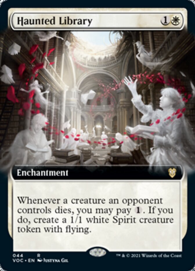 Haunted Library (Extended Art) [Innistrad: Crimson Vow Commander] | Boutique FDB TCG