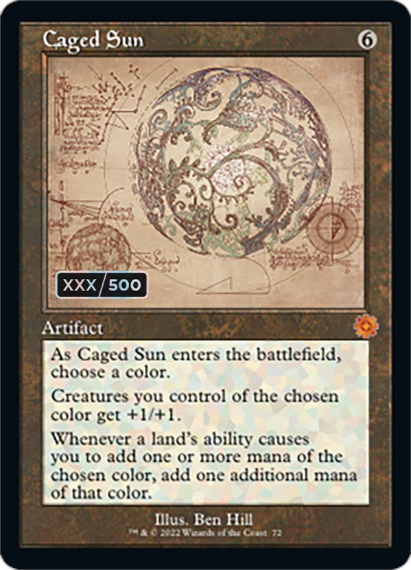 Caged Sun (Retro Schematic) (Serialized) [The Brothers' War Retro Artifacts] | Boutique FDB TCG