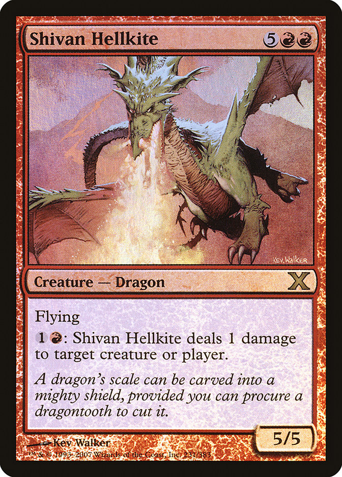 Shivan Hellkite (Premium Foil) [Tenth Edition] | Boutique FDB TCG