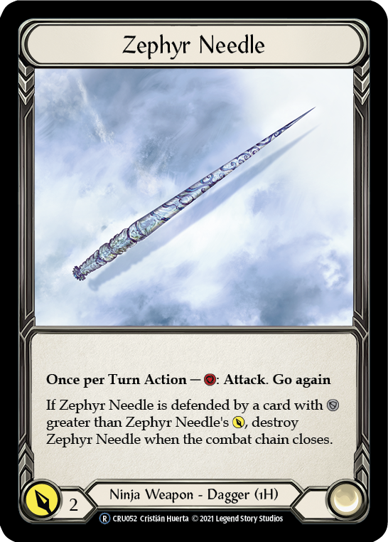 Zephyr Needle [U-CRU052] (Crucible of War Unlimited)  Unlimited Normal | Boutique FDB TCG