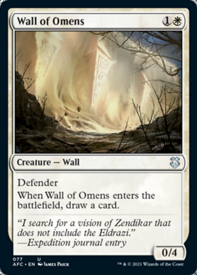 Wall of Omens [Dungeons & Dragons: Adventures in the Forgotten Realms Commander] | Boutique FDB TCG