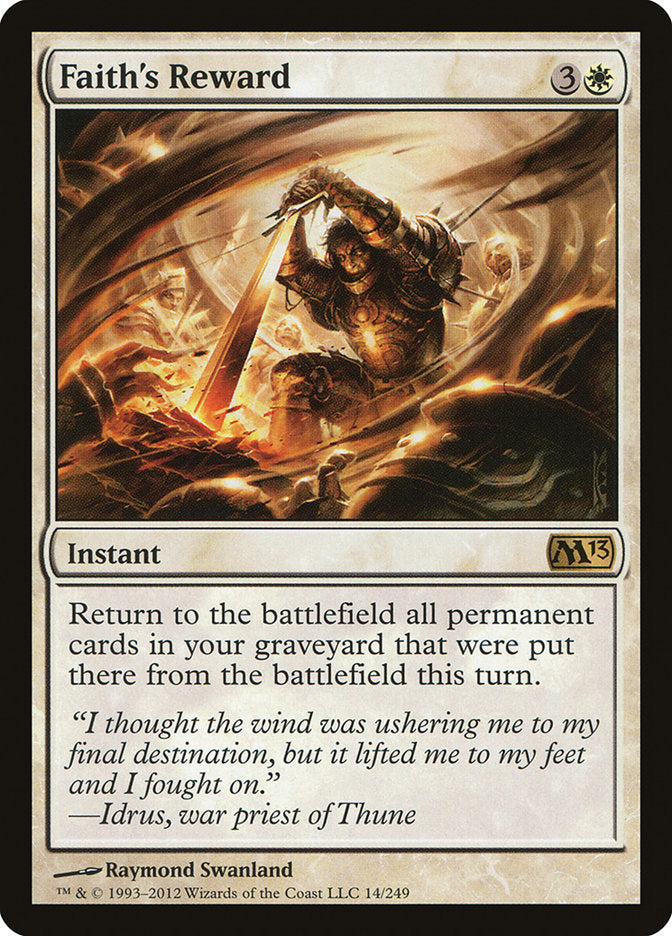 Faith's Reward [Magic 2013] | Boutique FDB TCG