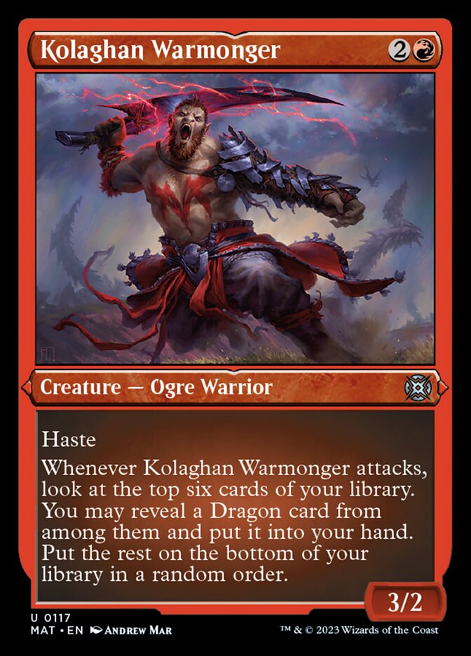 Kolaghan Warmonger (Foil Etched) [March of the Machine: The Aftermath] | Boutique FDB TCG