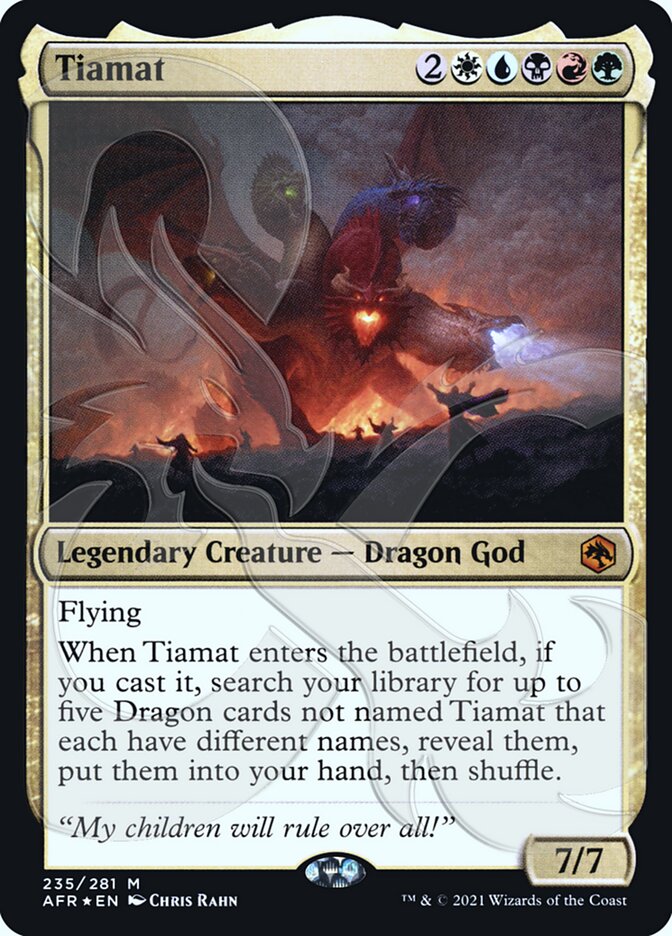 Tiamat (Ampersand Promo) [Dungeons & Dragons: Adventures in the Forgotten Realms Promos] | Boutique FDB TCG