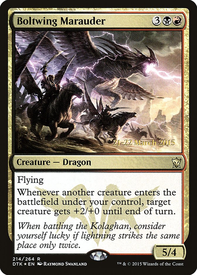 Boltwing Marauder [Dragons of Tarkir Prerelease Promos] | Boutique FDB TCG