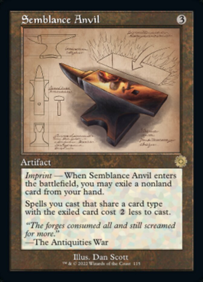 Semblance Anvil (Retro Schematic) [The Brothers' War Retro Artifacts] | Boutique FDB TCG