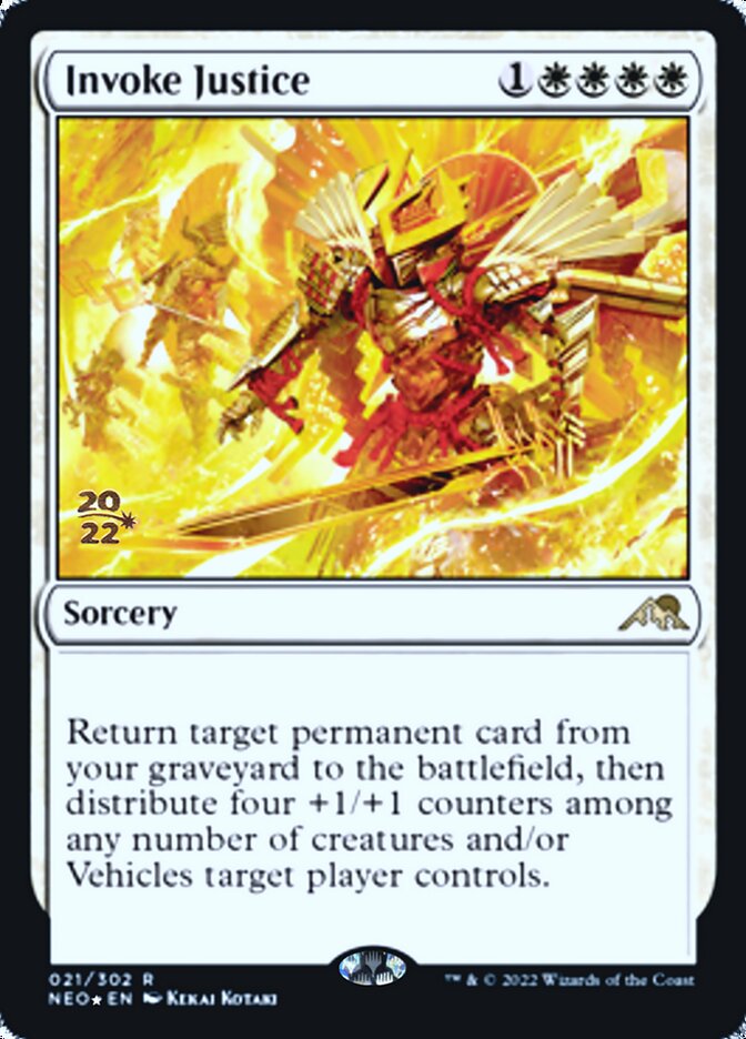 Invoke Justice [Kamigawa: Neon Dynasty Prerelease Promos] | Boutique FDB TCG
