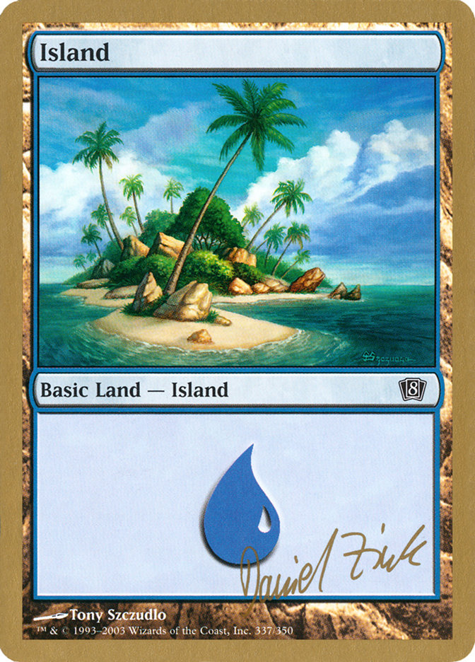 Island (dz337) (Daniel Zink) [World Championship Decks 2003] | Boutique FDB TCG