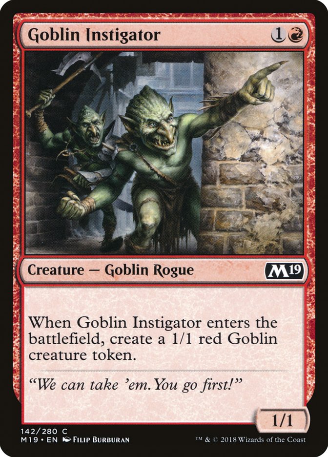 Goblin Instigator [Core Set 2019] | Boutique FDB TCG