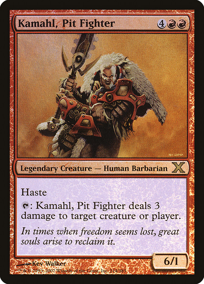 Kamahl, Pit Fighter (Premium Foil) [Tenth Edition] | Boutique FDB TCG