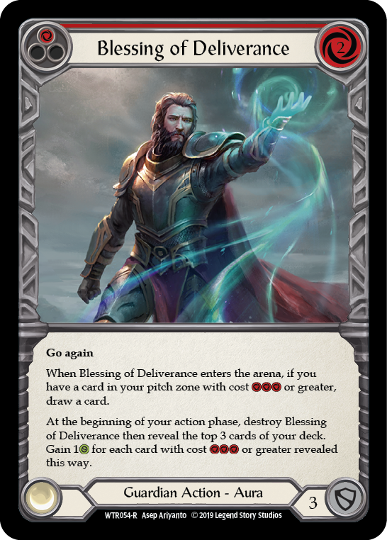 Blessing of Deliverance (Red) [WTR054-R] (Welcome to Rathe)  Alpha Print Rainbow Foil | Boutique FDB TCG