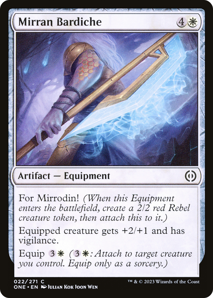 Mirran Bardiche [Phyrexia: All Will Be One] | Boutique FDB TCG