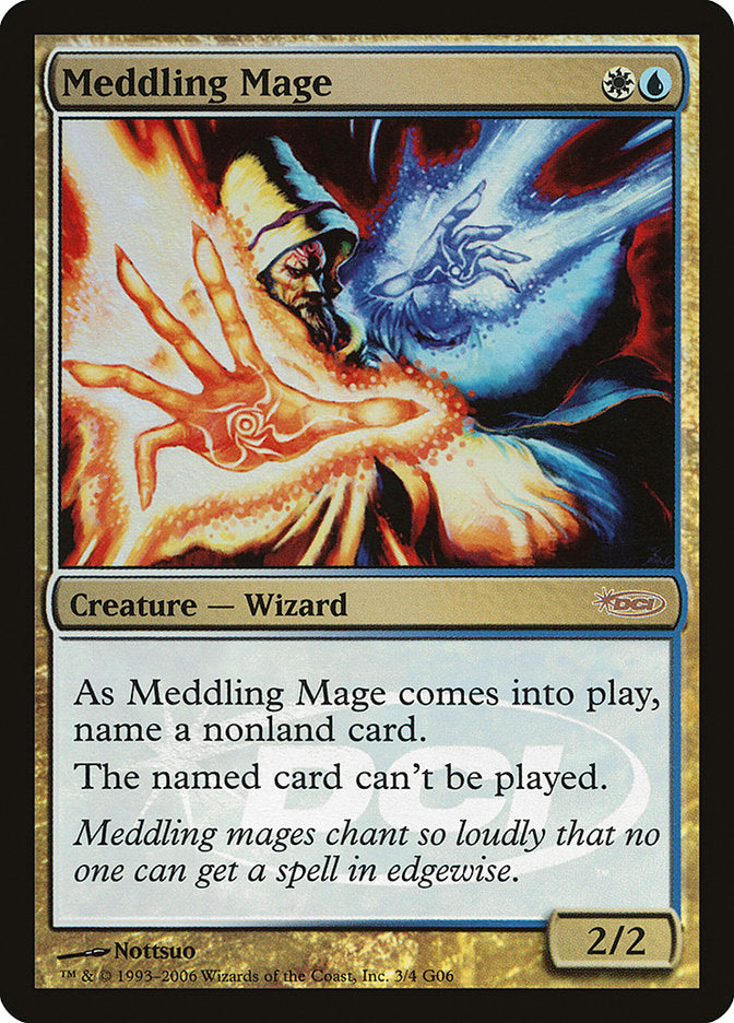 Meddling Mage [Judge Gift Cards 2006] | Boutique FDB TCG