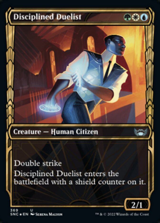 Disciplined Duelist (Showcase Golden Age Gilded Foil) [Streets of New Capenna] | Boutique FDB TCG