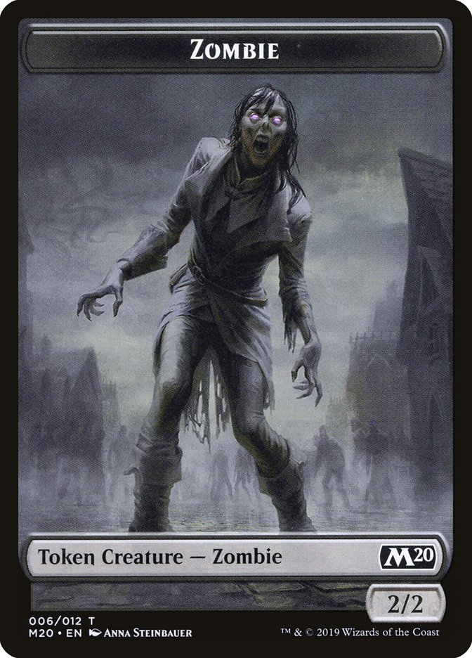 Zombie Token [Core Set 2020 Tokens] | Boutique FDB TCG