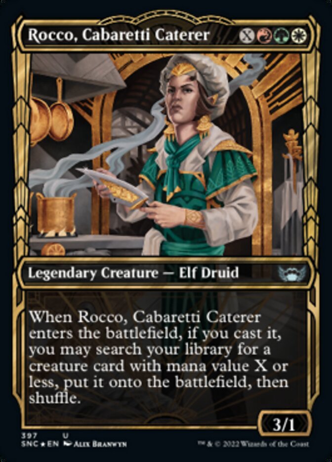 Rocco, Cabaretti Caterer (Showcase Golden Age Gilded Foil) [Streets of New Capenna] | Boutique FDB TCG