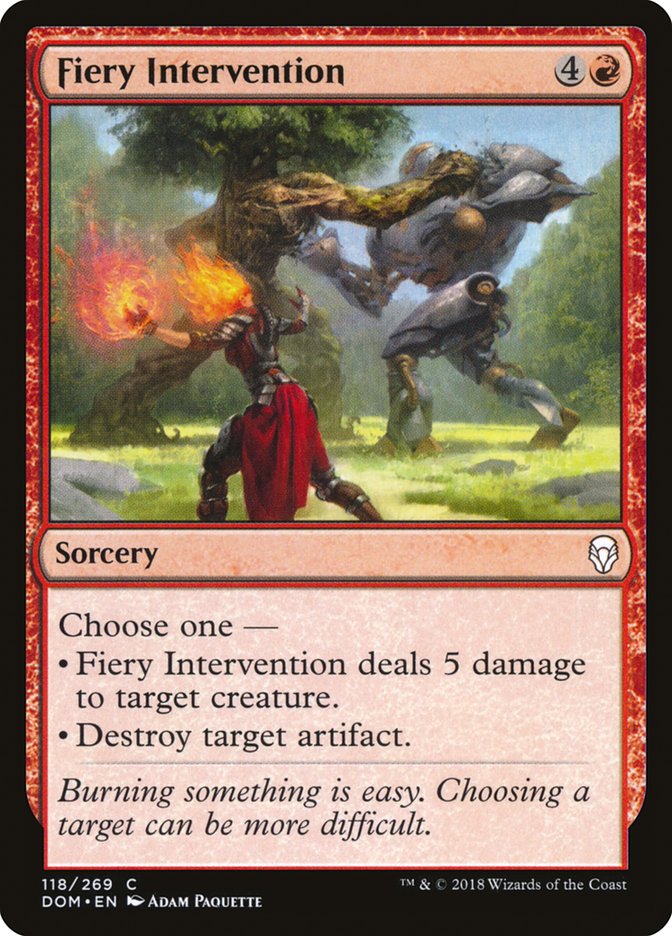 Fiery Intervention [Dominaria] | Boutique FDB TCG