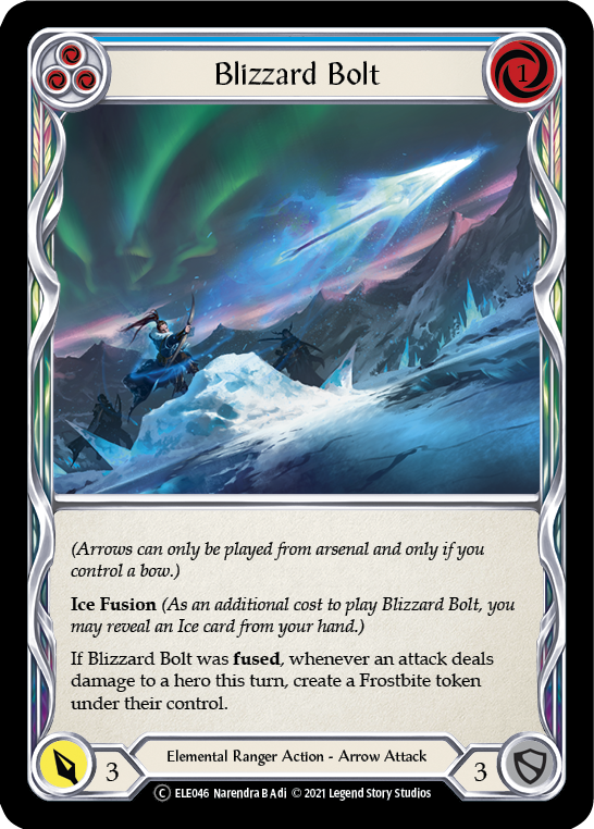 Blizzard Bolt (Blue) [U-ELE046] (Tales of Aria Unlimited)  Unlimited Normal | Boutique FDB TCG