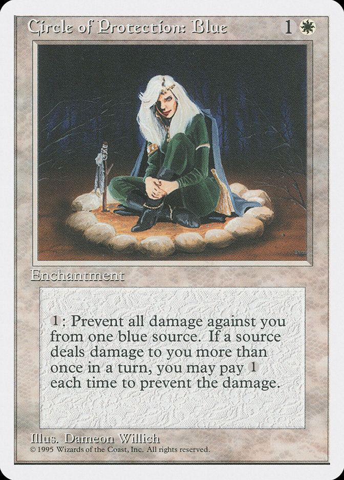 Circle of Protection: Blue [Fourth Edition] | Boutique FDB TCG