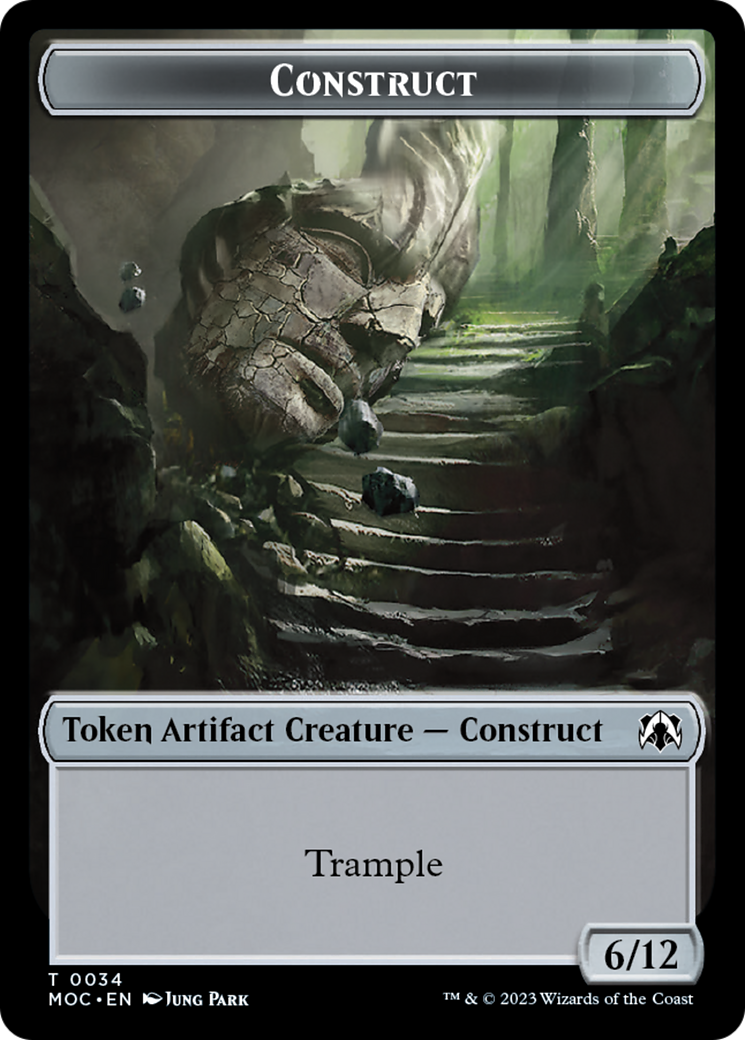 Phyrexian Golem // Construct Double-Sided Token [March of the Machine Commander Tokens] | Boutique FDB TCG