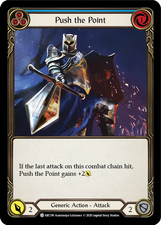 Push the Point (Blue) [U-ARC190] (Arcane Rising Unlimited)  Unlimited Normal | Boutique FDB TCG