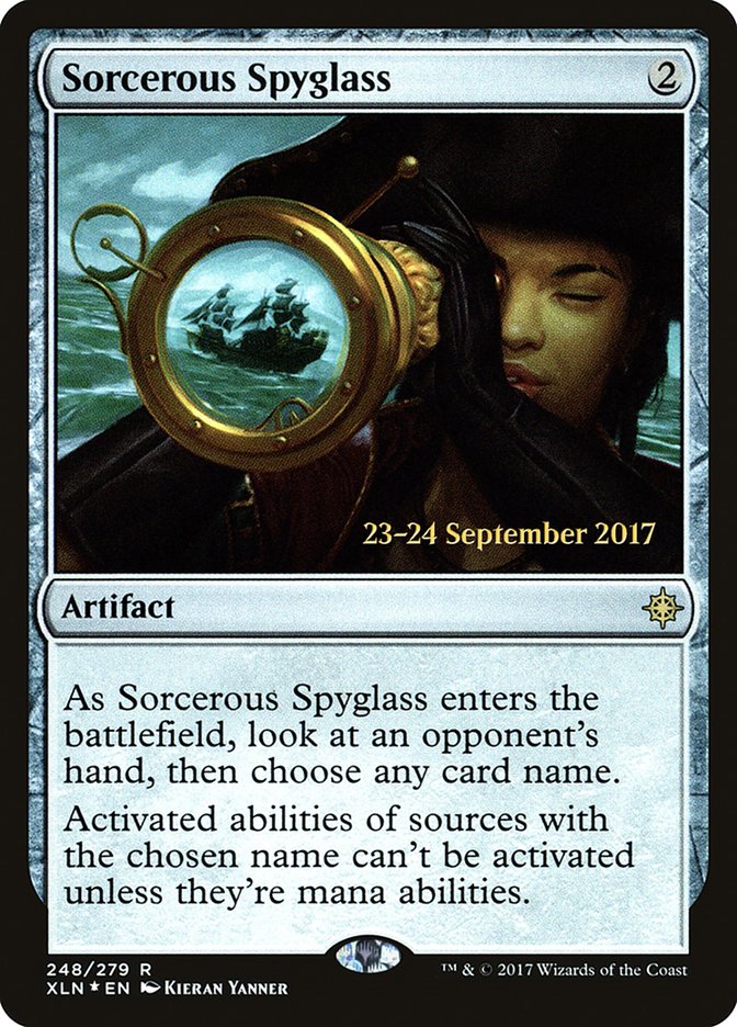 Sorcerous Spyglass [Ixalan Prerelease Promos] | Boutique FDB TCG