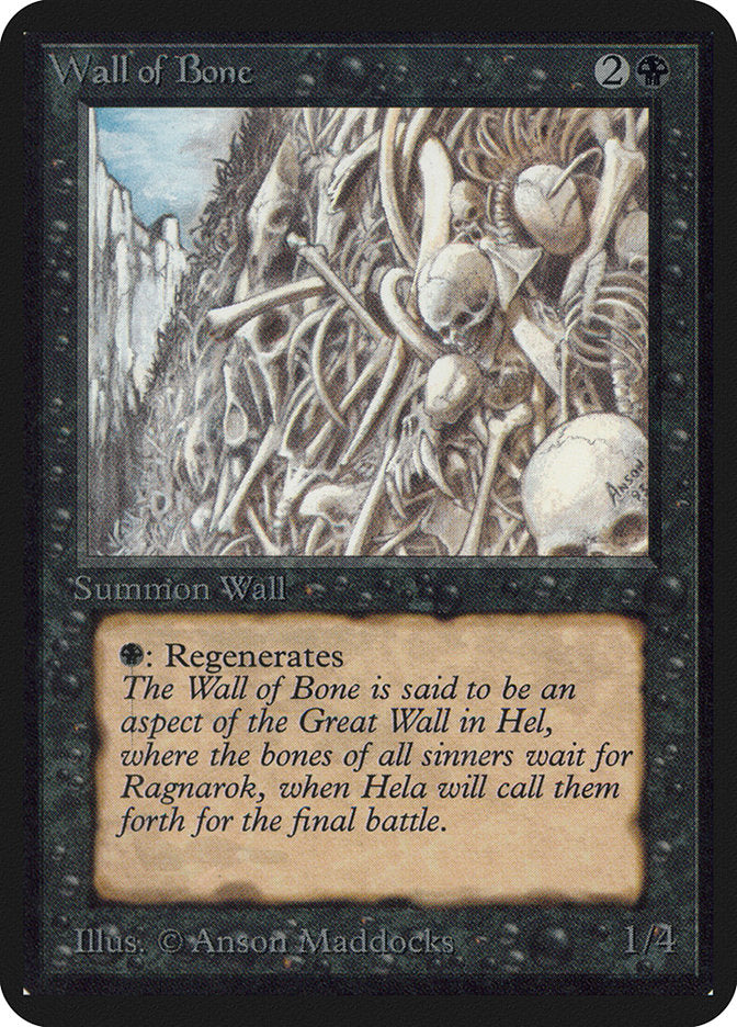 Wall of Bone [Alpha Edition] | Boutique FDB TCG