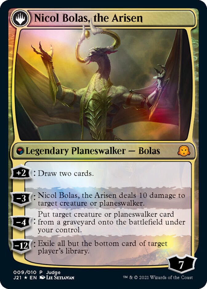 Nicol Bolas, the Ravager // Nicol Bolas, the Arisen [Judge Gift Cards 2021] | Boutique FDB TCG