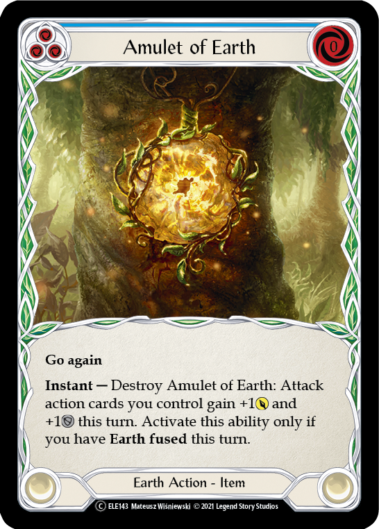 Amulet of Earth [U-ELE143] (Tales of Aria Unlimited)  Unlimited Normal | Boutique FDB TCG