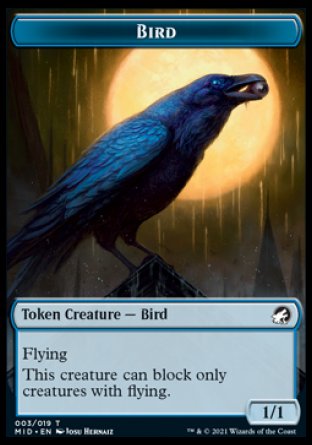 Clue // Bird Double-Sided Token [Innistrad: Midnight Hunt Tokens] | Boutique FDB TCG