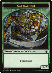 Cat Warrior (008) // Rat (003) Double-Sided Token [Commander 2017 Tokens] | Boutique FDB TCG