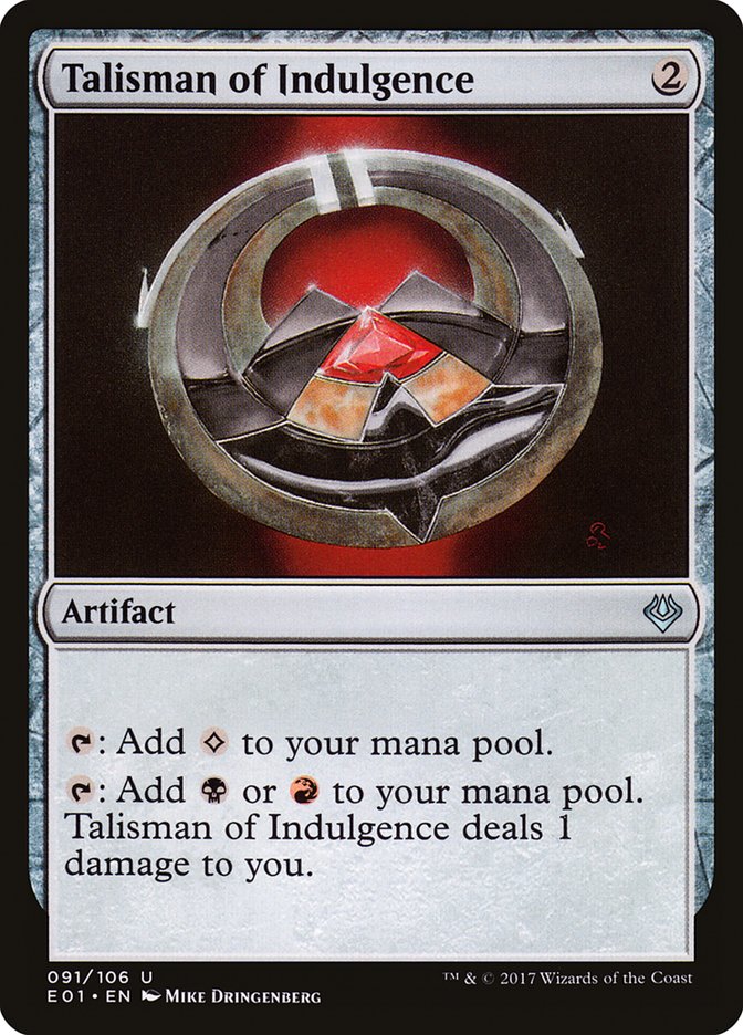 Talisman of Indulgence [Archenemy: Nicol Bolas] | Boutique FDB TCG